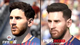 ЛИЦА ИГРОКОВ БАРСЕЛОНЫ FIFA 18 VS PES 18