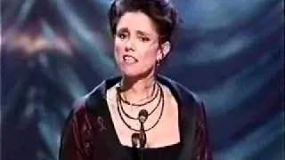 Julie Taymor Winning Best Direction Of A Musical At The 1998 Tony Awards