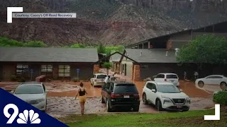 Flash floods, mudslides tear through Zion National Park