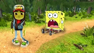 КТО КРУЧЕ? Губка Боб Квадратные Штаны - SPONGEBOB VS JAKE из игры SUBWAY SURFERS! МЕГА ЧЕЛЛЕНДЖ! #47