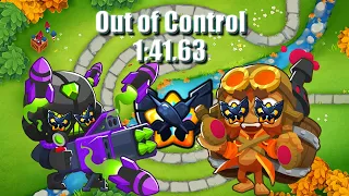This Race is getting Out Of Control! | BTD6 Race Out of Control in 1:41.63 (First Place min Time)