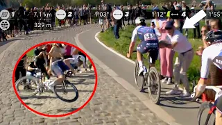 Yves Lampaert's Spectacular Crash at Paris-Roubaix 2022 | Who is to Blame?
