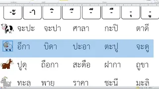 ฝึกอ่านคำ แม่ ก กา ชุดที่1