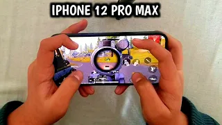 IPHONE 12 PRO MAX PUBG MOBILE HANDCAM GAMEPLAY | 4 FINGER CLAW + GYRO