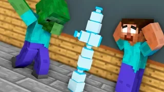 MONSTER SCHOOL - WATER BOTTLE CHALLENGE IN MINECRAFT! MINECRAFT ANIMATION CARTOON