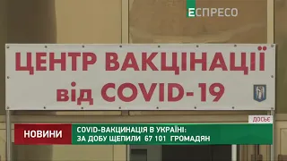 COVID-вакцинація в Україні: за добу щепили 67 тисяч громадян