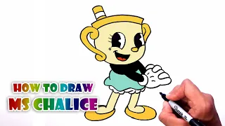 How to Draw Ms Chalice | Cuphead Show Character 2