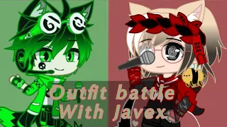 Outfit battle fake collab with JavexPlayz Gacha #JavexFakeCollabs #DuetChallenges