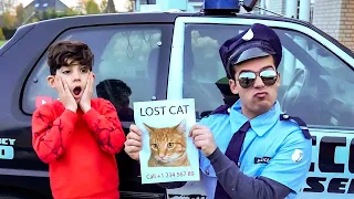 Jason finds lost cat with police