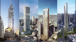 What are the tallest towers under construction in Los Angeles in 2024-2030