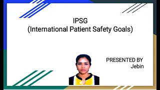 IPSG (Tips to memorize International Patient Safety Goals)