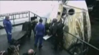 Four astronauts exit SpaceX Dragon capsule
