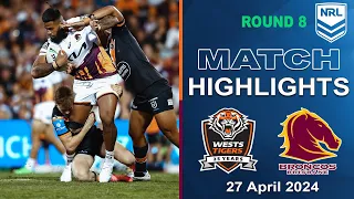 Wests Tigers v Brisbane Broncos | Match Highlights | NRL 2024