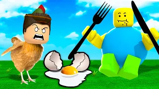 VIDA DE GALINHA POR 1 DIA NO ROBLOX!! (Chicken Life 🐥)