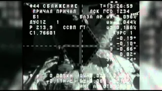 Russian Cargo Ship Docks with International Space Station