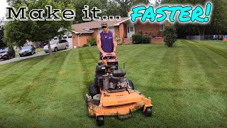 HOW TO make a Commercial LAWN MOWER FASTER