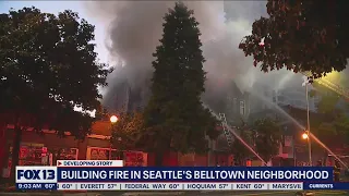 Building fire in Seattle's Belltown neighborhood