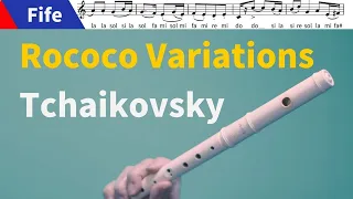 Tchaikovsky :The Variations on a Rococo Theme  | sheet music + piano accompaniment (Easy)