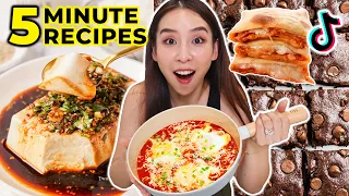 I Tried Viral 5 Minute TikTok Recipes *mindblown* 🤯