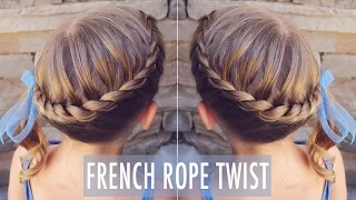 French Rope Twist ~ My 8 year old can do this cute hairstyle, and so can YOU!