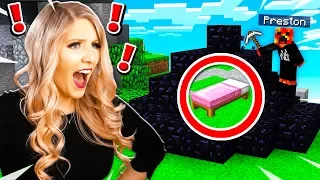 TROLLING MY WIFE IN MINECRAFT BED WARS! (MCPE)