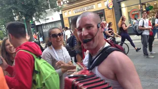 Sundar Nitai Prabhu of Harinama Ruci Engages More Dublin Tourists in Chanting Hare Krishna & Dancing