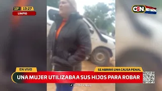 Mujer usaba a sus hijos para robar