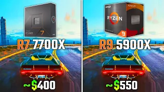 AMD RYZEN 7 7700X vs RYZEN 9 5900X | Test in 6 Games