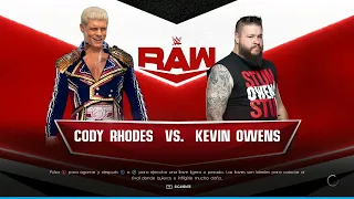WWE 2K22  Cody Rhodes vs. Kevin Owens: (Raw, April 18, 2022)
