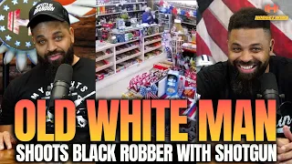 Old White Man Protects Store From Black Robber With Shotgun