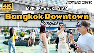 [4K HDR] 🔥 Bangkok Downtown May 2024 | One Siam Skywalk | Walk through Bangkok