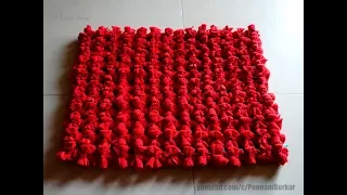 DIY - Door Mat from old T-shirts | Easy Table Mat | Recycling old t-shirts | Step by step tutorial