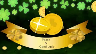 St Patrick's Day Background Video  With Shamrocks, Irish luck and St. Patrick's Day Music