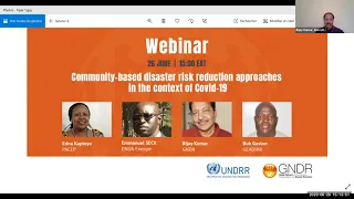 Community-based disaster risk reduction approaches in the context of COVID-19 in Africa