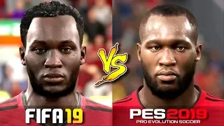 FIFA 19 Vs. PES 2019 | Player Faces | Liverpool & Manchester United | Gameplay Comparison