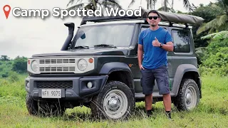 CAMP SPOTTED WOOD by Villa Escudero, Laguna Camping site | SOLO CAR CAMPING in the Suzuki Jimny 4x4