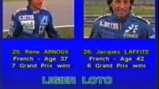 1986 F1 drivers teams