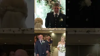 Groom and his dad can't stop crying as bride walks down aisle 😭❤️ #shorts