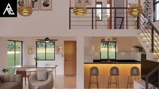 Pretty 2-Bedroom Loft-Type Small House Design Idea (7x7 Meters Only)