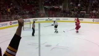 Me going crazy at Milan Lucic scoring the final goal!