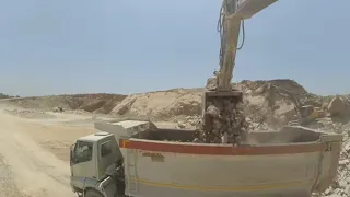 Hidromek 390 kepçe kamyon yüklemesi | truck loading with excavator