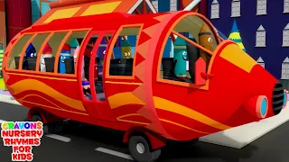 Wheels On The Bus Nursery Rhyme & Cartoon Video for Babies