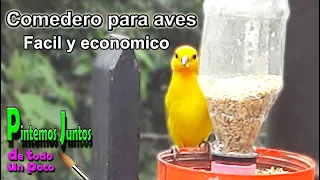 como hacer un comedero para aves con materiales reciclables muy economico