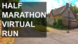 90 Minute Half Marathon Virtual Run | Radstock to Mells | Beautiful Treadmill Running Scenery