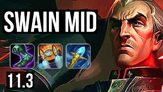 SWAIN vs ZOE (MID) | 8/1/10, Rank 6 Swain, 300+ games, Dominating | KR Master | v11.3