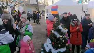 Фрагменты выступлений русского национального ансамбля "Казачья доля" в Буграх 25 декабря 2022 г.