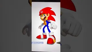 ✨I turned Mario into Sonic✨ and result is so cool #shorts #supermariobros #sonic
