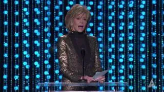 Jane Fonda honors Debbie Reynolds at the 2015 Governors Awards