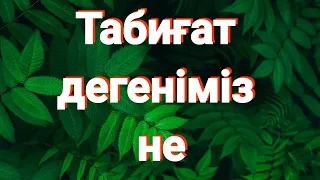 Табиғат дегеніміз не