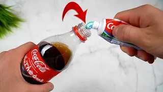 Mix cola and toothpaste and you will be amazed by the end result! Effective cleaning trick!